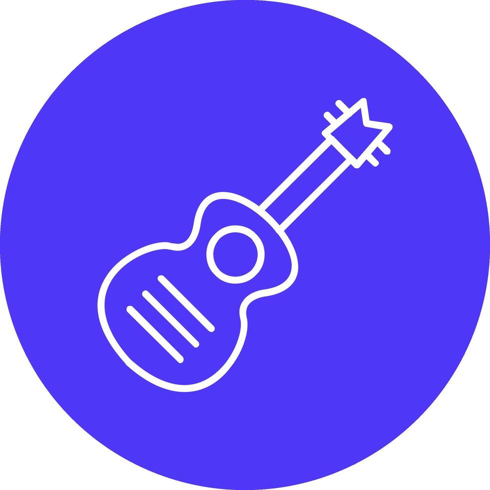 chitarra linea Multi cerchio icona vettore