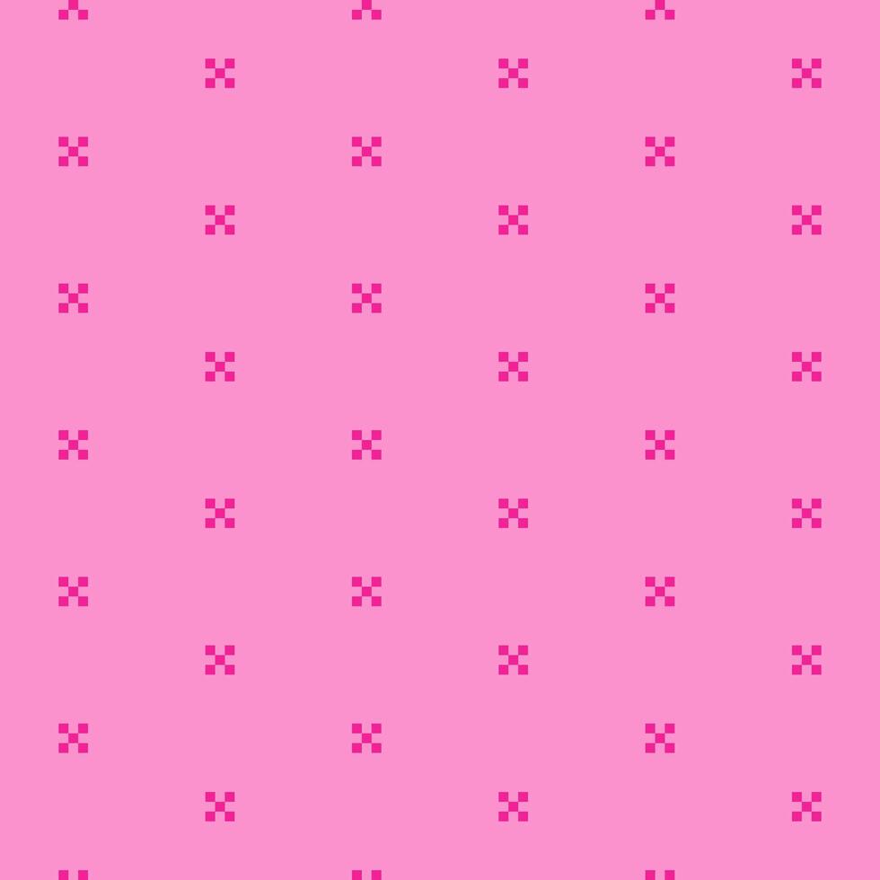 astratto senza soluzione di continuità modello di pixel su un' rosa sfondo, 8 bit vettore
