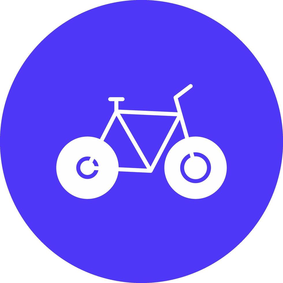 bicicletta glifo Multi cerchio icona vettore