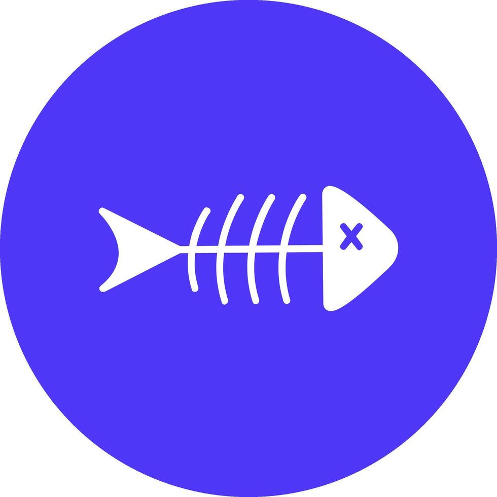 pesce scheletro glifo Multi cerchio icona vettore