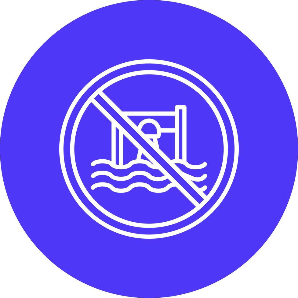 Proibito cartello linea Multi cerchio icona vettore