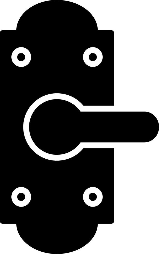 porta serratura glifo icona design vettore
