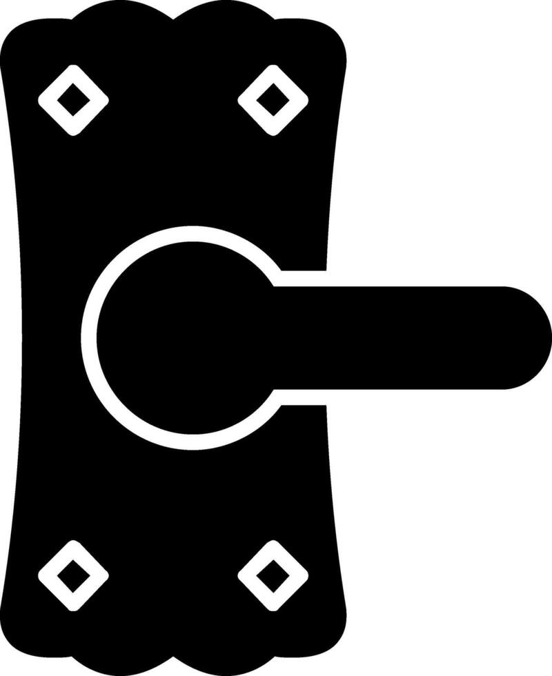 design dell'icona del glifo della maniglia della porta vettore