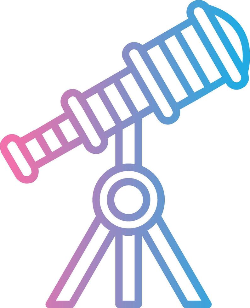 telescopio linea pendenza icona design vettore