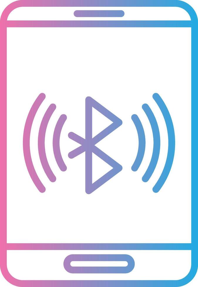 Bluetooth linea pendenza icona design vettore