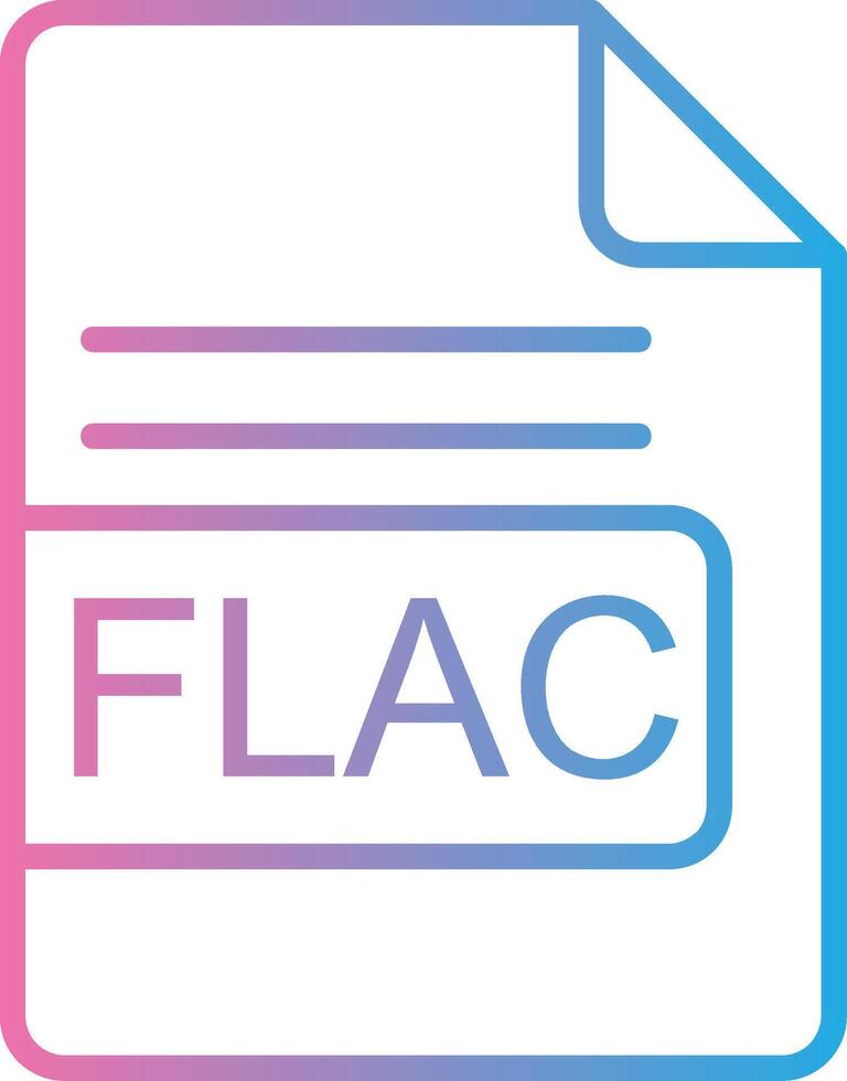flac file formato linea pendenza icona design vettore