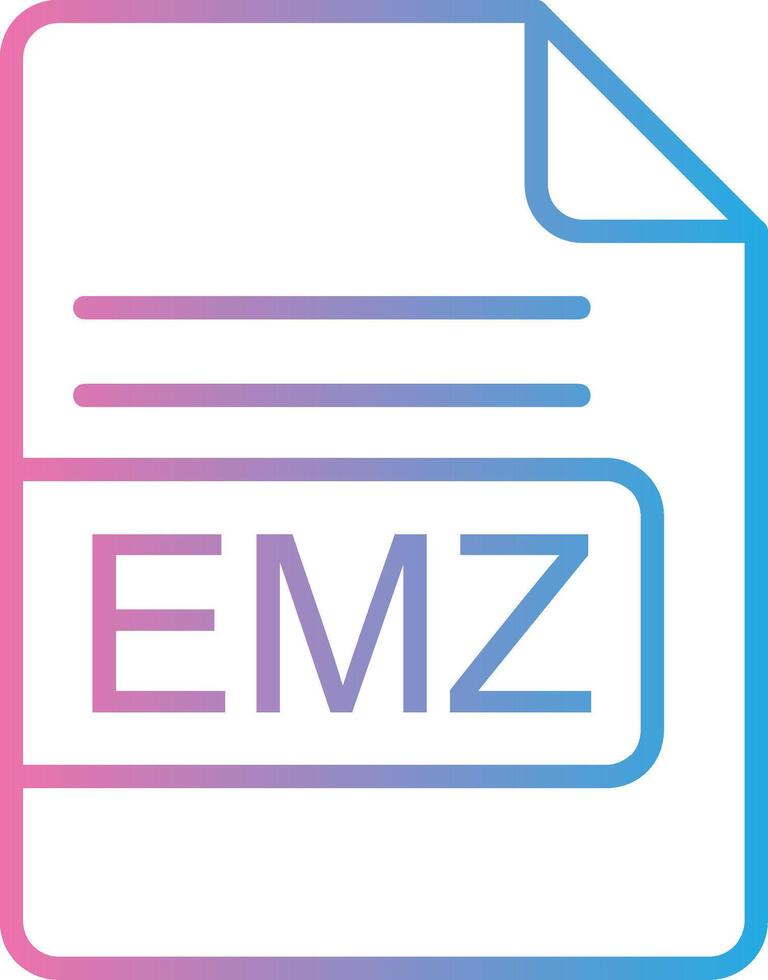 emz file formato linea pendenza icona design vettore