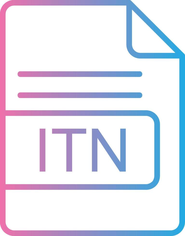 itn file formato linea pendenza icona design vettore