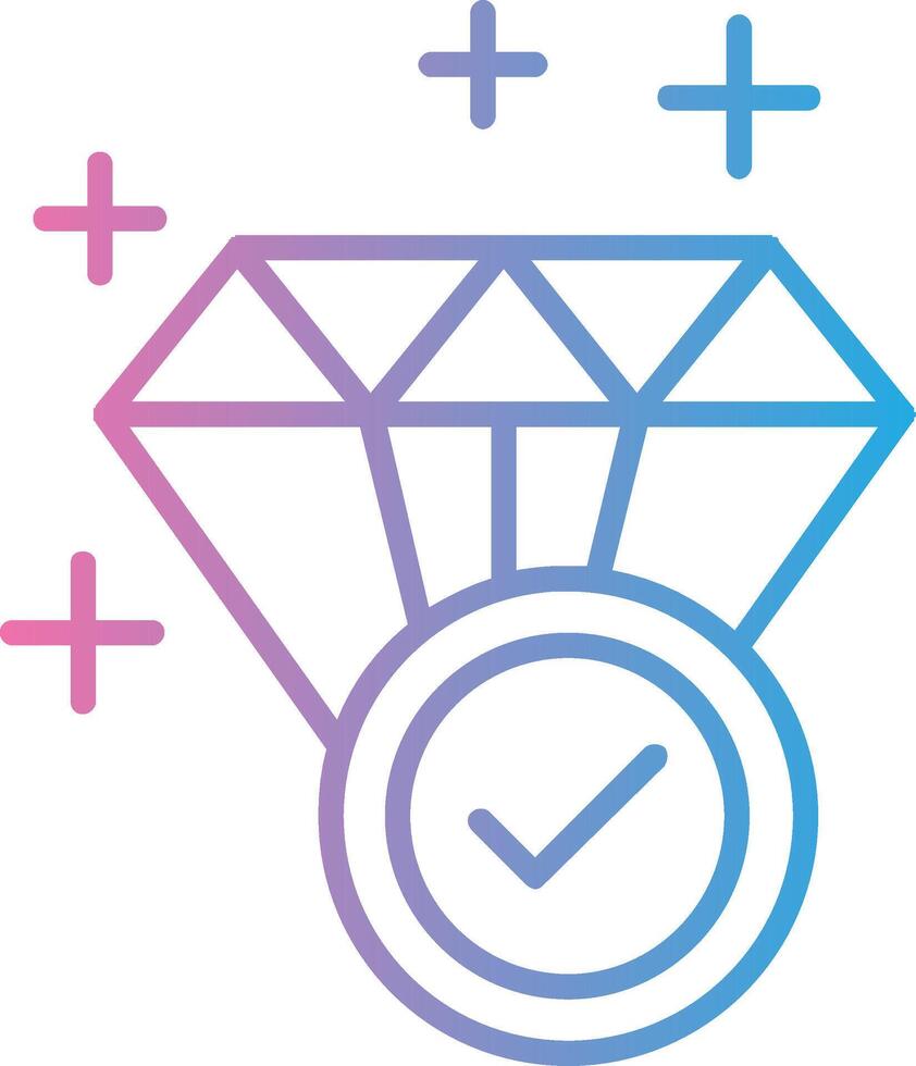 diamante linea pendenza icona design vettore