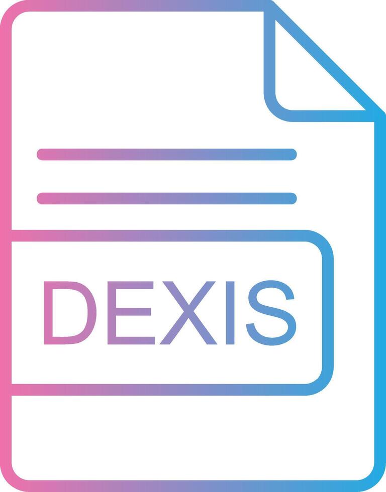 dexis file formato linea pendenza icona design vettore