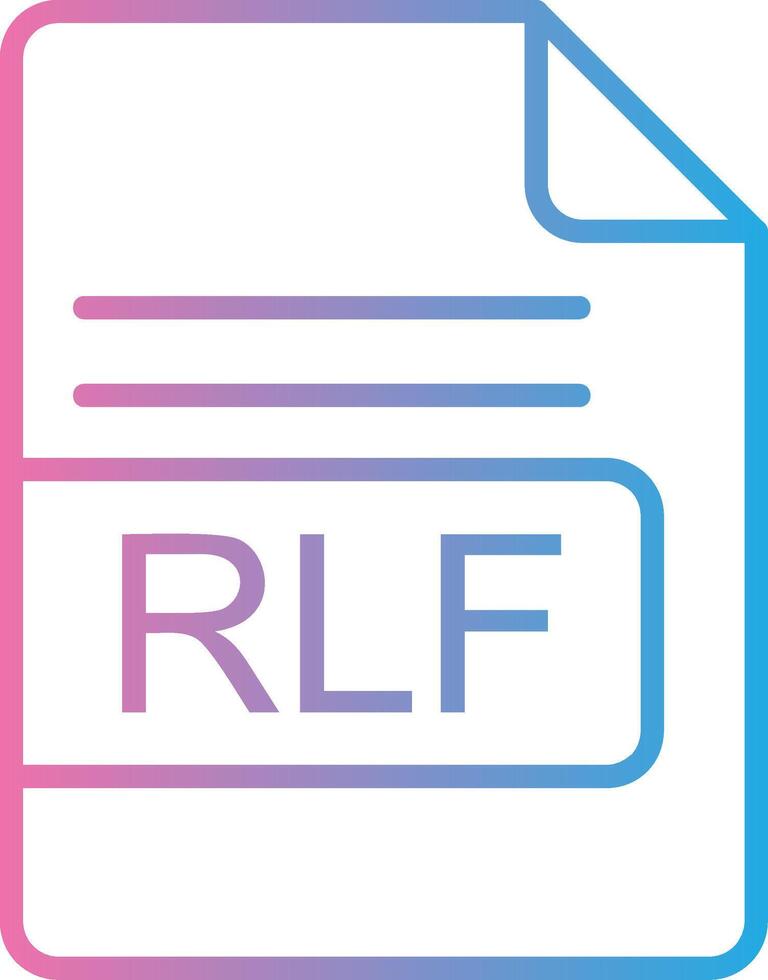 rlf file formato linea pendenza icona design vettore