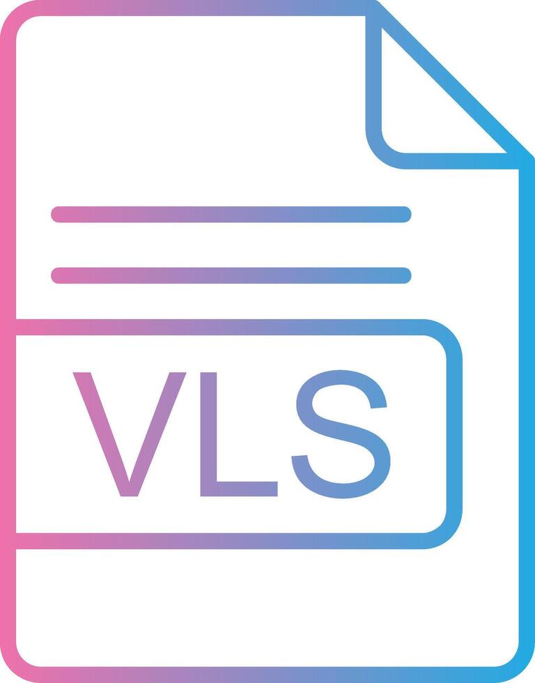 vls file formato linea pendenza icona design vettore