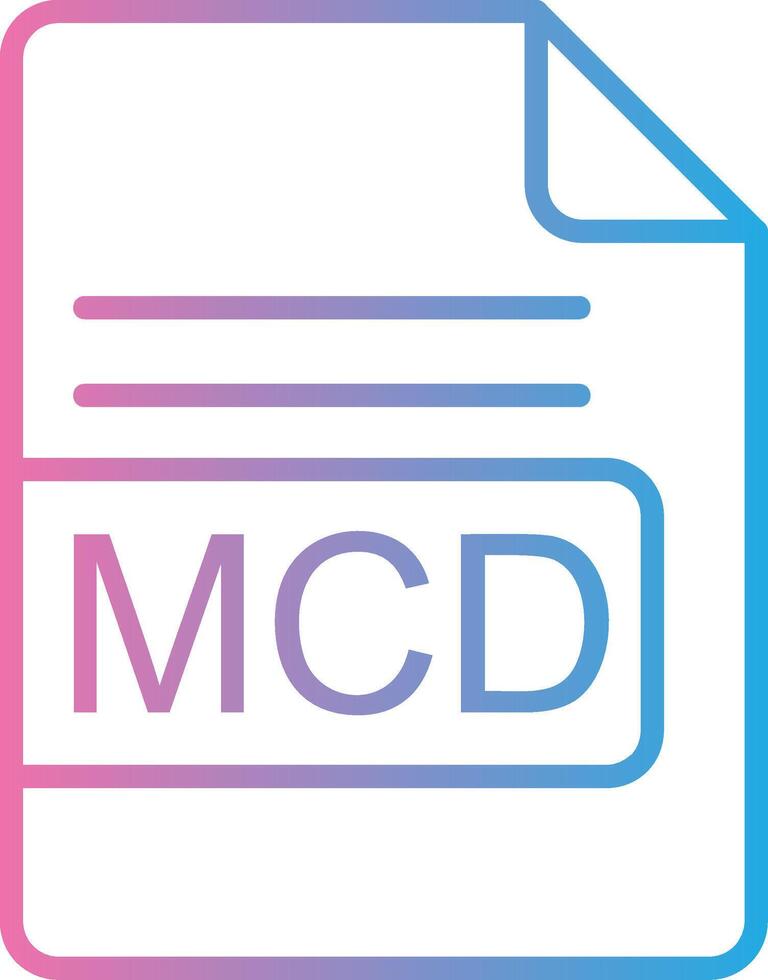 mcd file formato linea pendenza icona design vettore