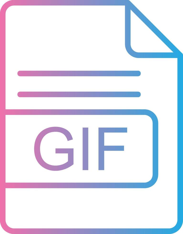 gif file formato linea pendenza icona design vettore