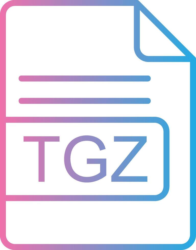 tgz file formato linea pendenza icona design vettore