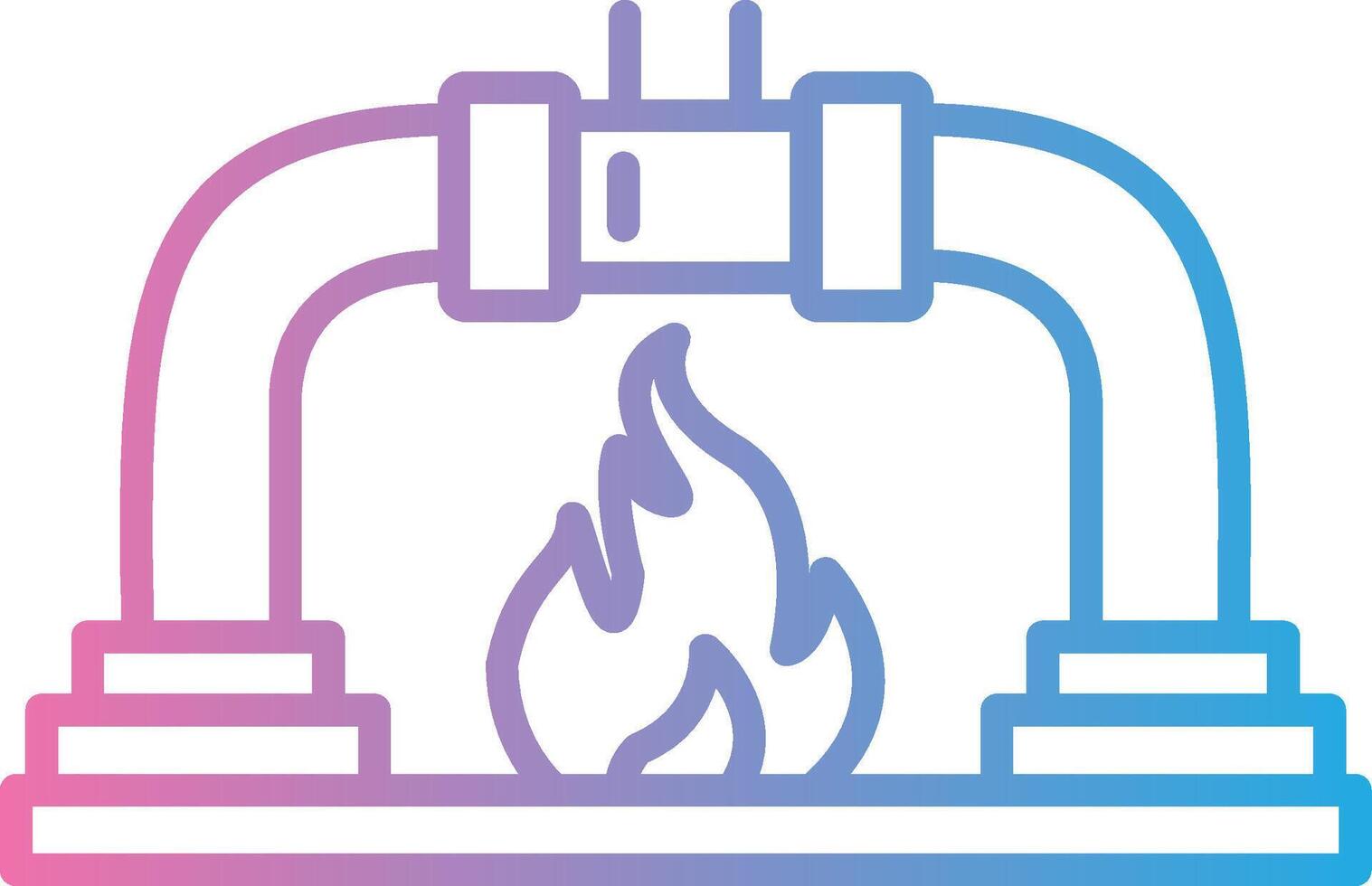 gas tubatura pendenza Multi cerchio linea pendenza icona design vettore