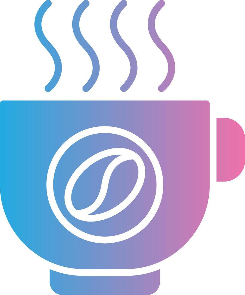 caffè glifo pendenza icona design vettore