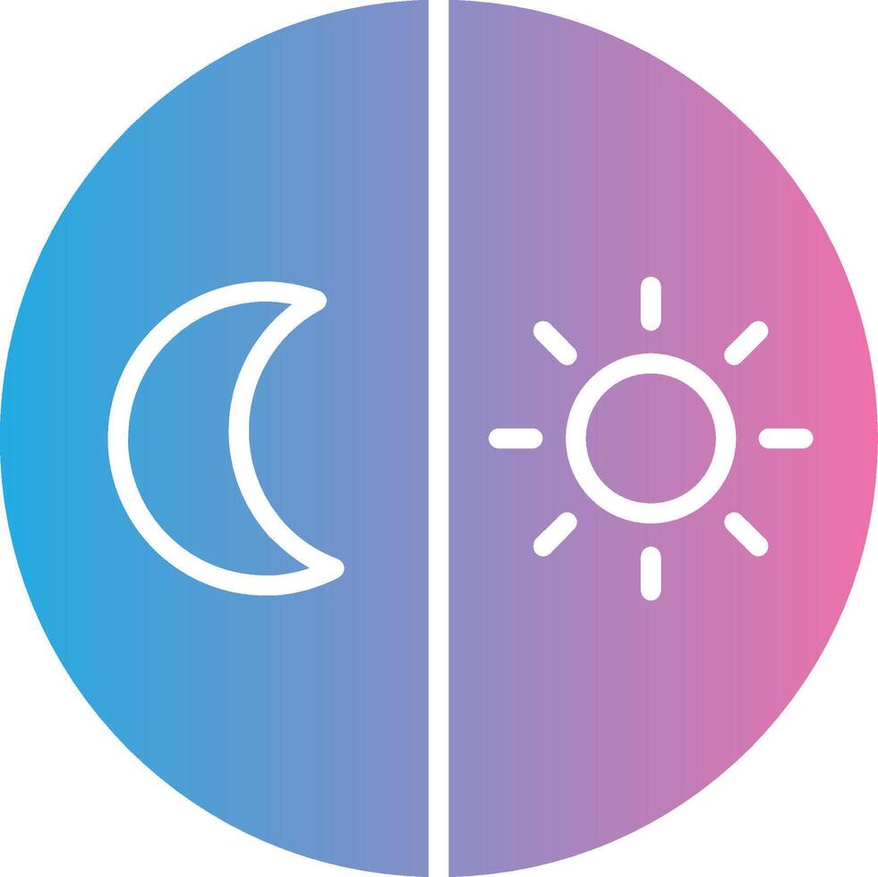 giorno e notte gratuito glifo pendenza icona design vettore