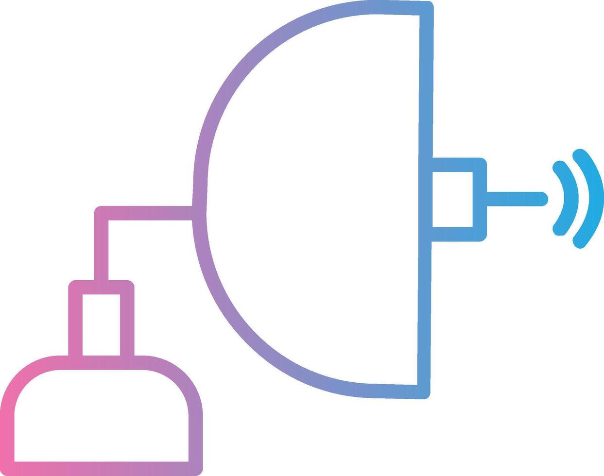 antenna linea pendenza icona design vettore