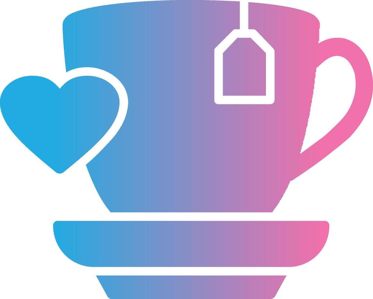 amore caffè glifo pendenza icona design vettore