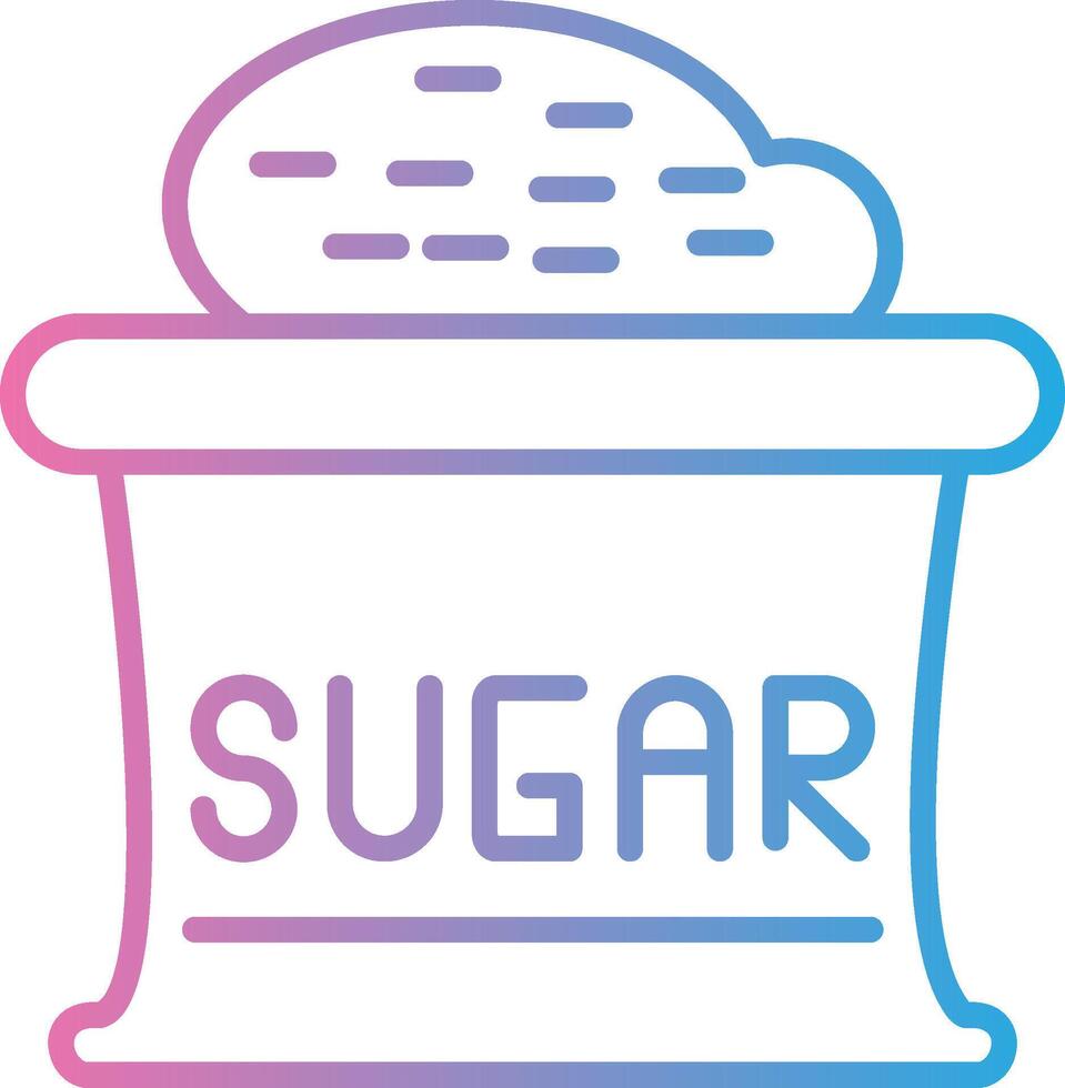zucchero linea pendenza icona design vettore