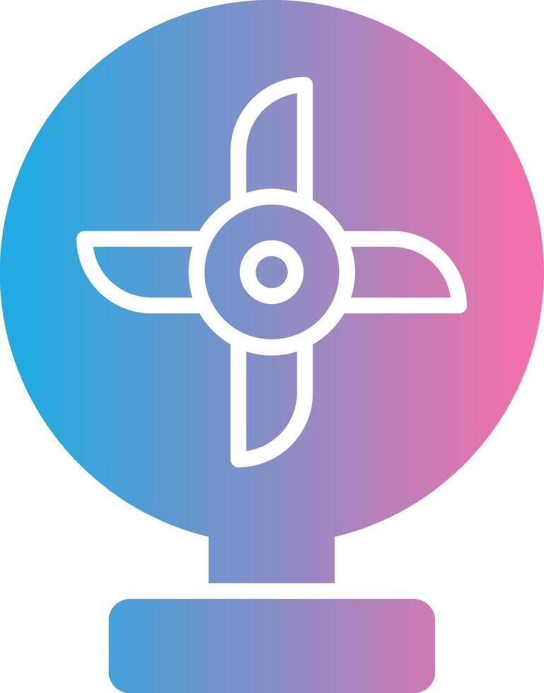 raffreddamento fan glifo pendenza icona design vettore