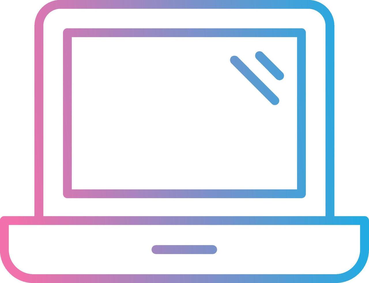 il computer portatile linea pendenza icona design vettore