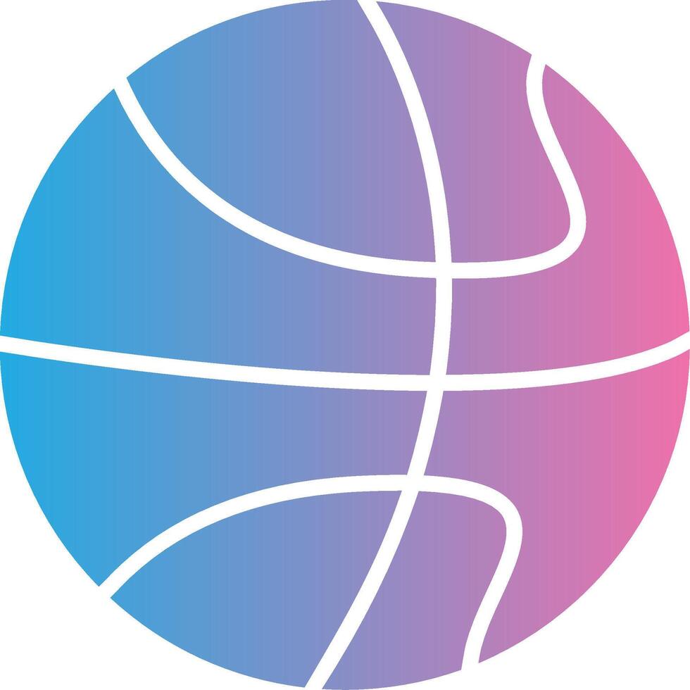 pallacanestro glifo pendenza icona design vettore