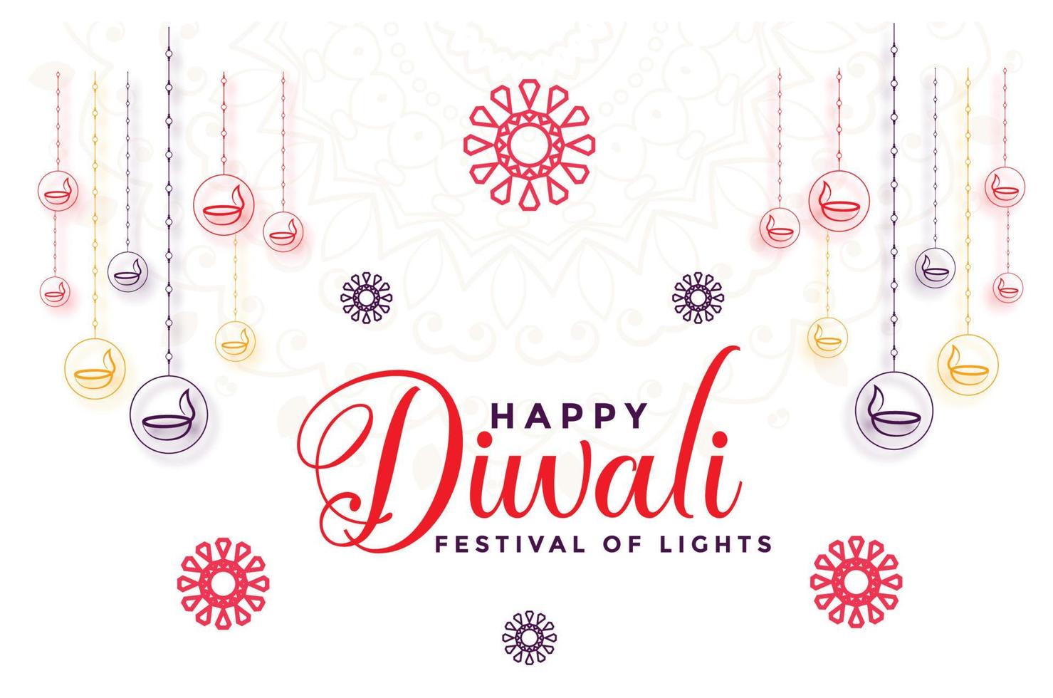 illustrazione vettoriale di sfondo del festival di diwali