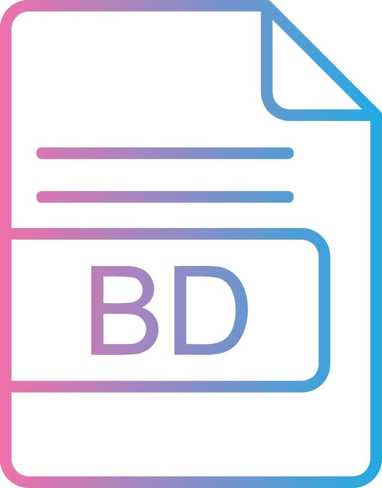 bd file formato linea pendenza icona design vettore