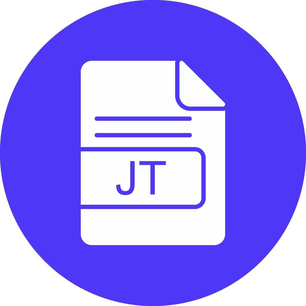 jt file formato glifo Multi cerchio icona vettore