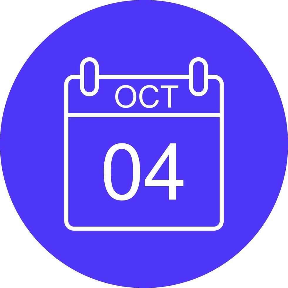 ottobre linea Multi cerchio icona vettore