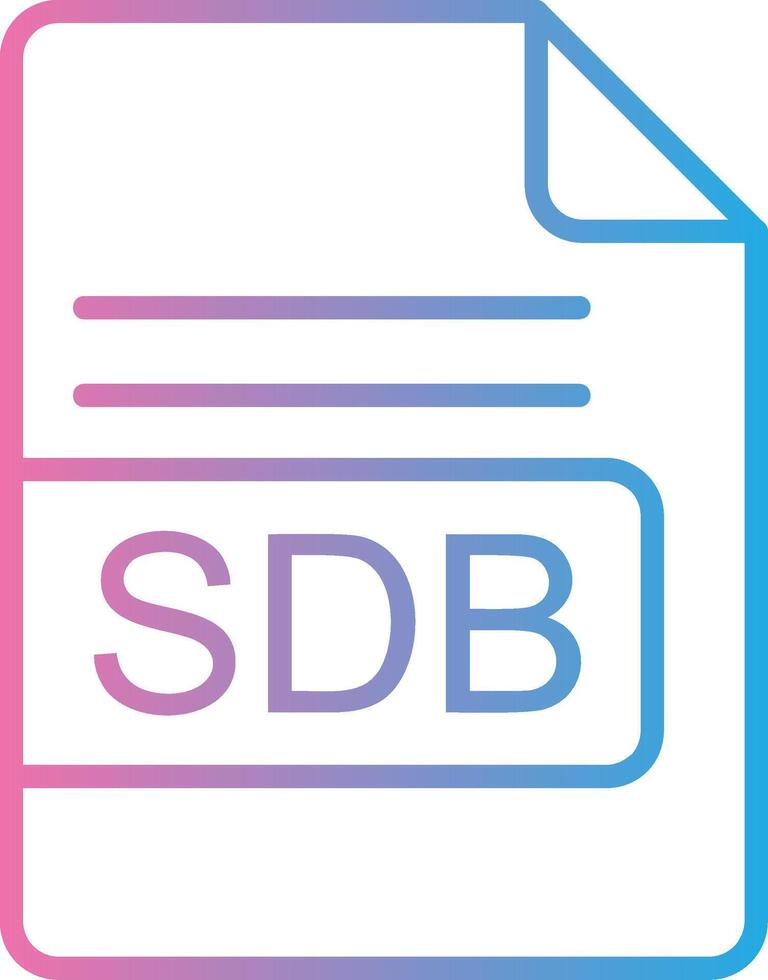 sdb file formato linea pendenza icona design vettore