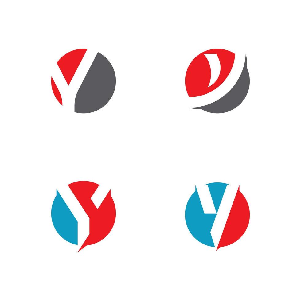 y lettera logo aziendale icona modello vettoriale