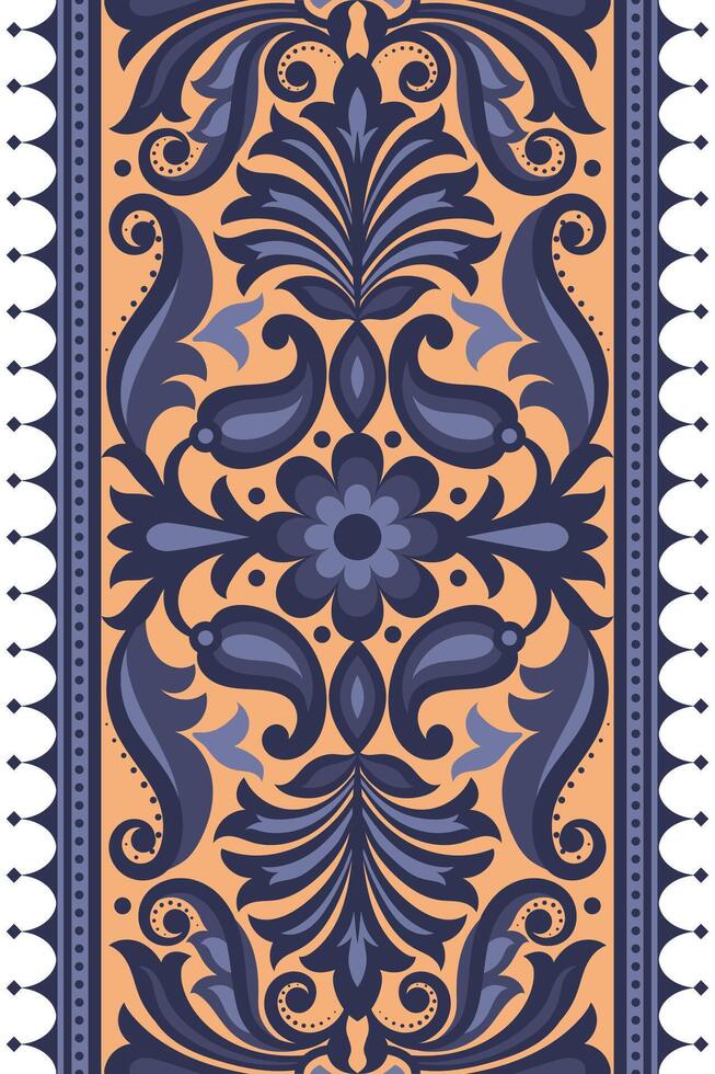 damasco modello sfondo geometrico etnico orientale ikat senza soluzione di continuità modello tradizionale design per sfondo, tappeto, sfondo, vestiario, avvolgere, batik, tessuto, illustrazione ricamo stile. vettore