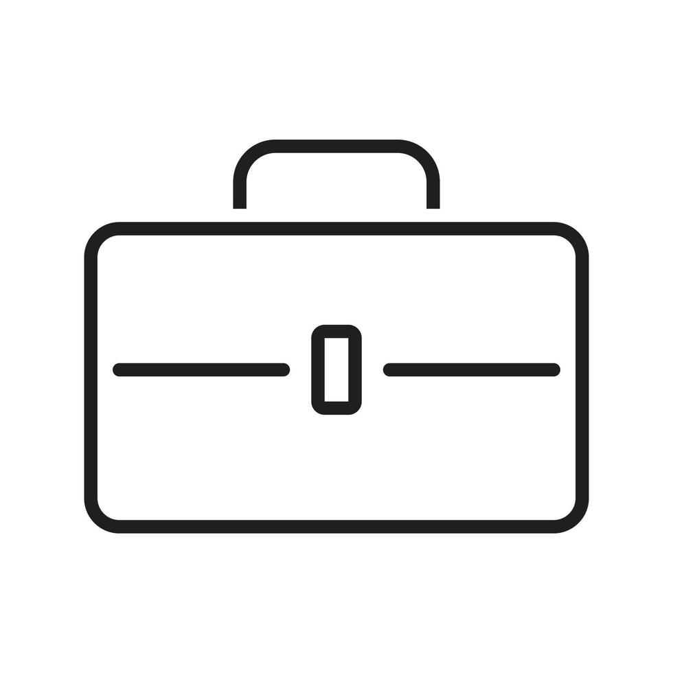 linea di vettore dell'icona dell'ufficio di affari della borsa della valigia sull'immagine di sfondo bianco per web, presentazione, logo, simbolo dell'icona.