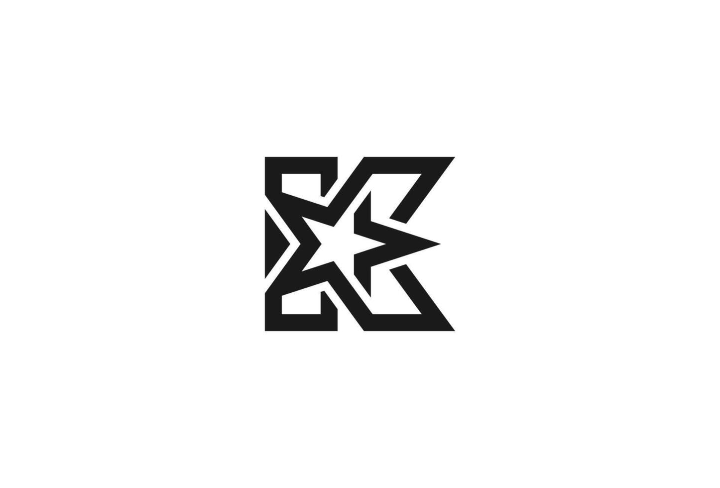 lettera K stella logo , lettera K con stella combinazione , illustrazione vettore