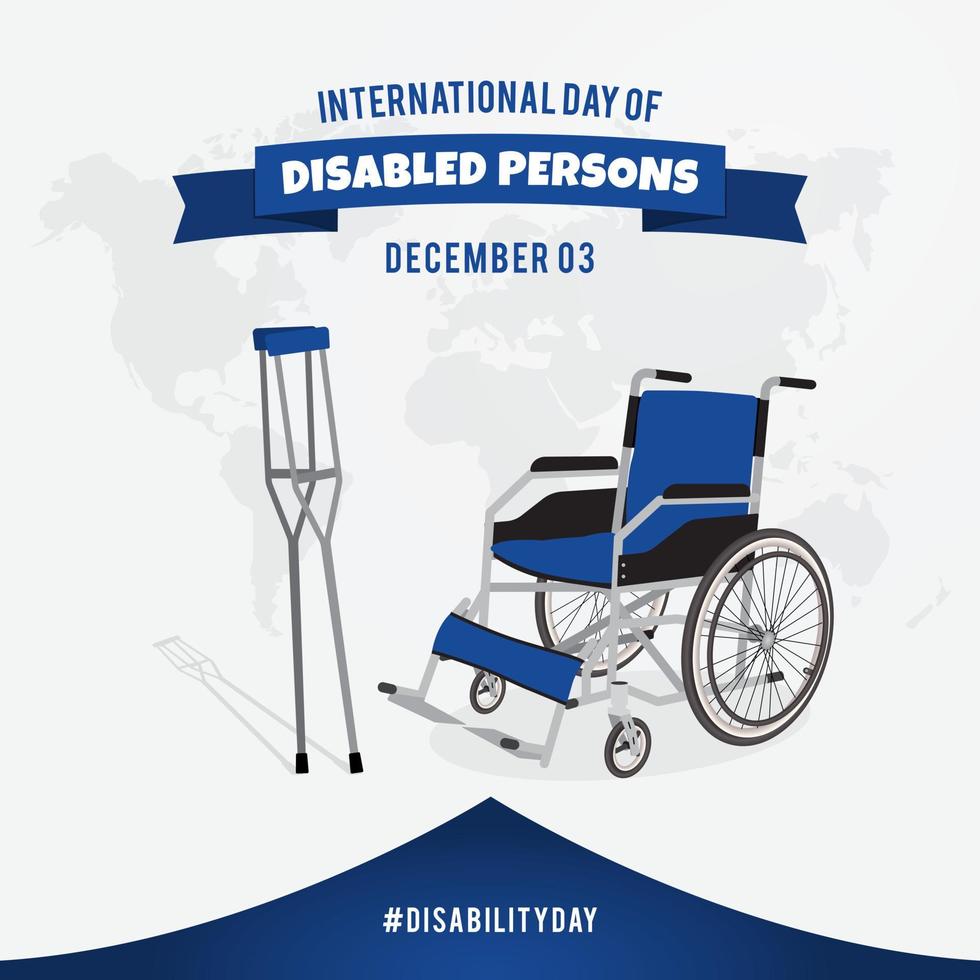 felice giornata internazionale delle persone disabili 3 dicembre design illustrazione vettore