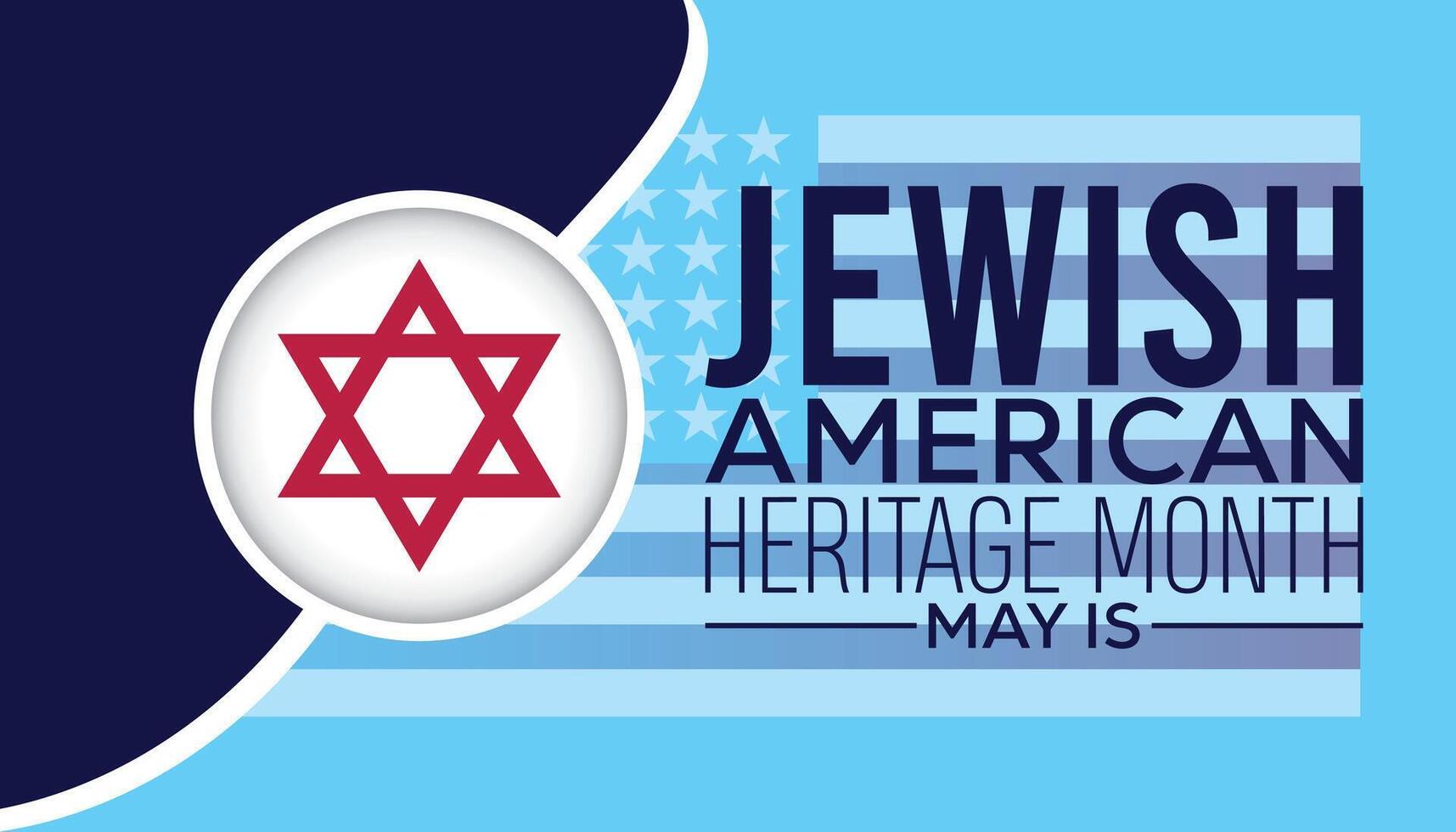 ebraico americano eredità mese osservato ogni anno nel Maggio. modello per sfondo, striscione, carta, manifesto con testo iscrizione. vettore
