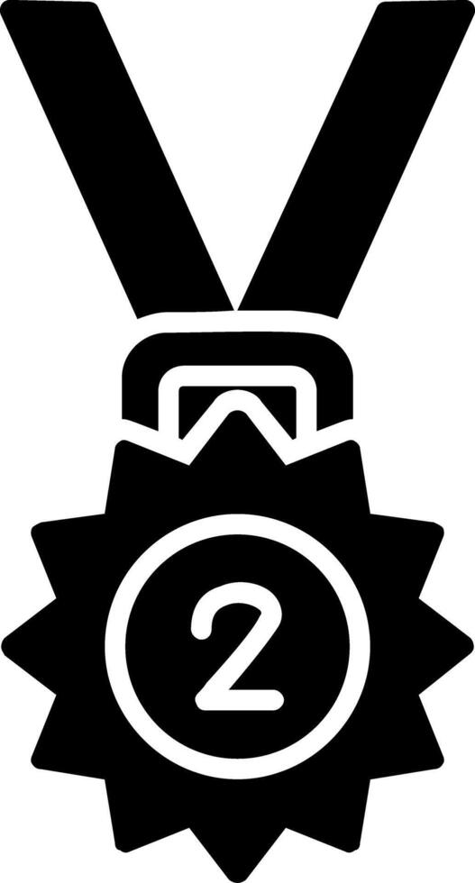 medaglia glifo icona design vettore