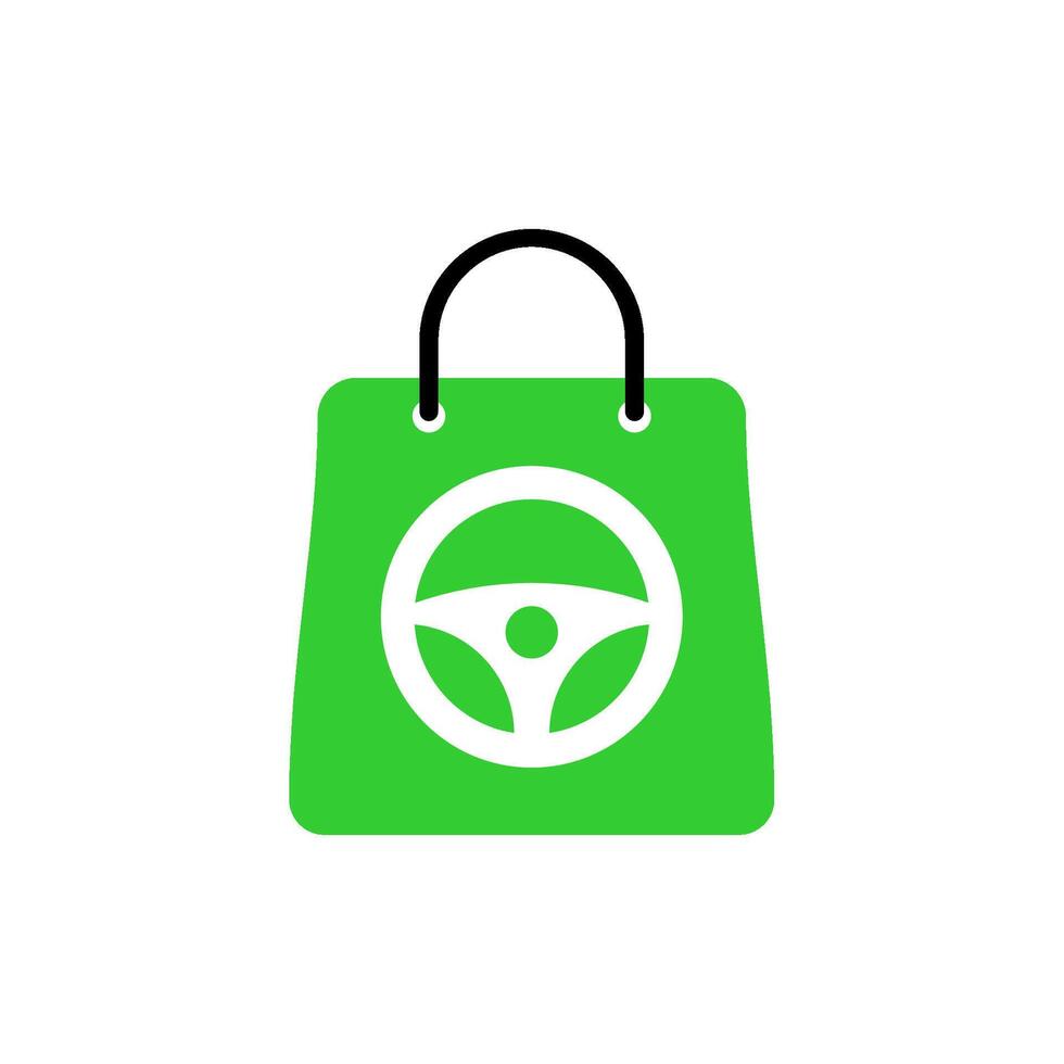 Borsa shopping logo design modello illustrazione vettore