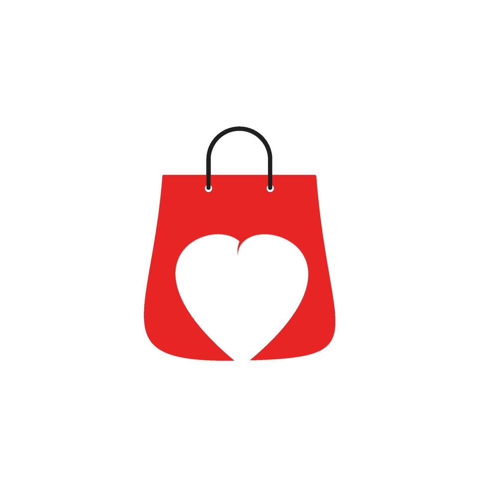 Borsa shopping logo design modello illustrazione vettore