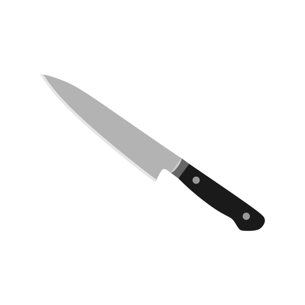 sujihiki o sujibiki giapponese cucina coltello piatto design illustrazione isolato su bianca sfondo. un' tradizionale giapponese cucina coltello con un' acciaio lama e di legno maneggiare. vettore