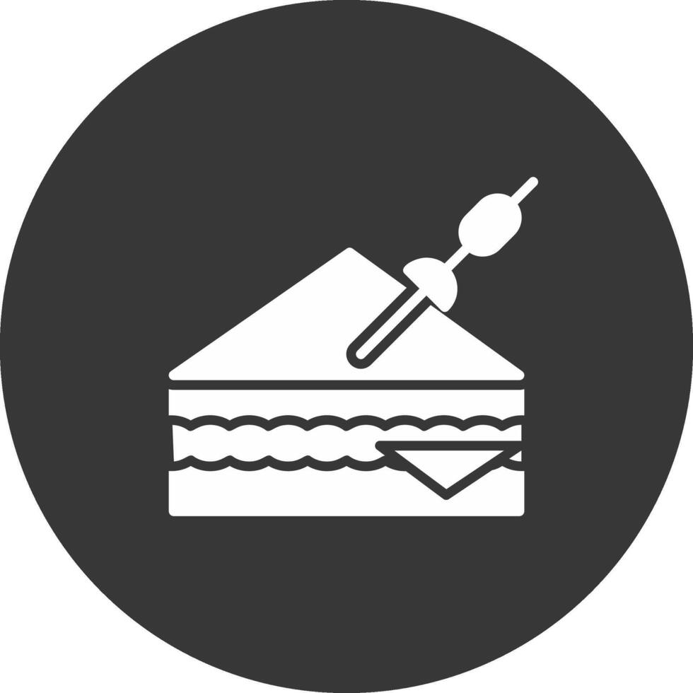 icona invertita glifo sandwich vettore