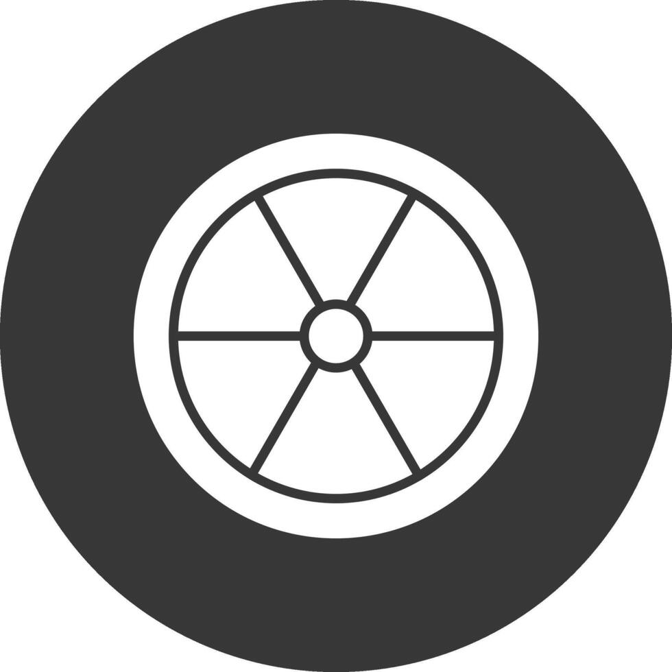 colore ruota glifo rovesciato icona vettore