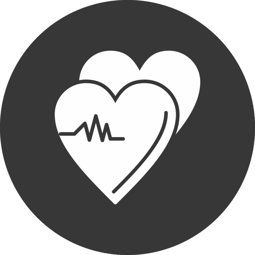 icona del glifo del cuore invertito vettore