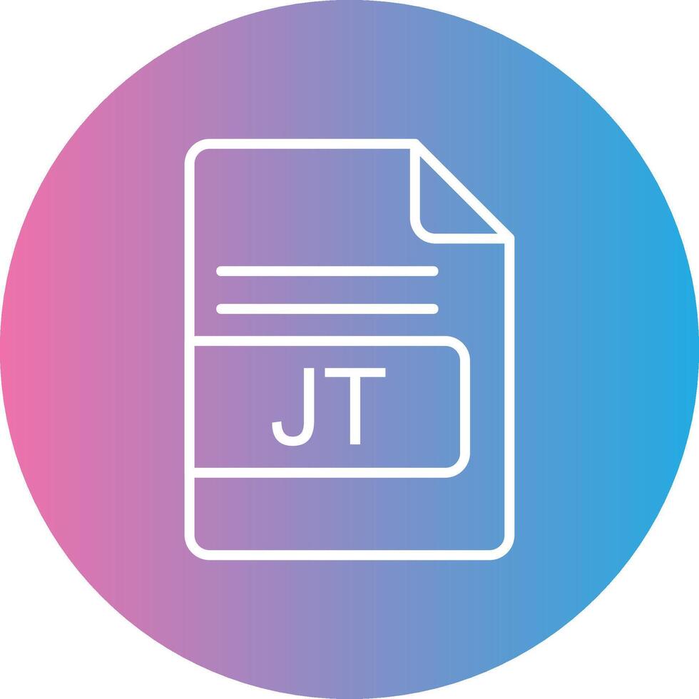 jt file formato linea pendenza cerchio icona vettore