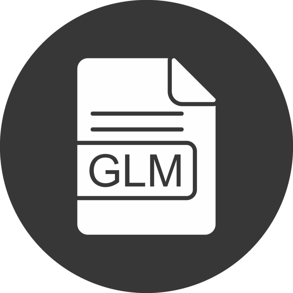 glm file formato glifo rovesciato icona vettore