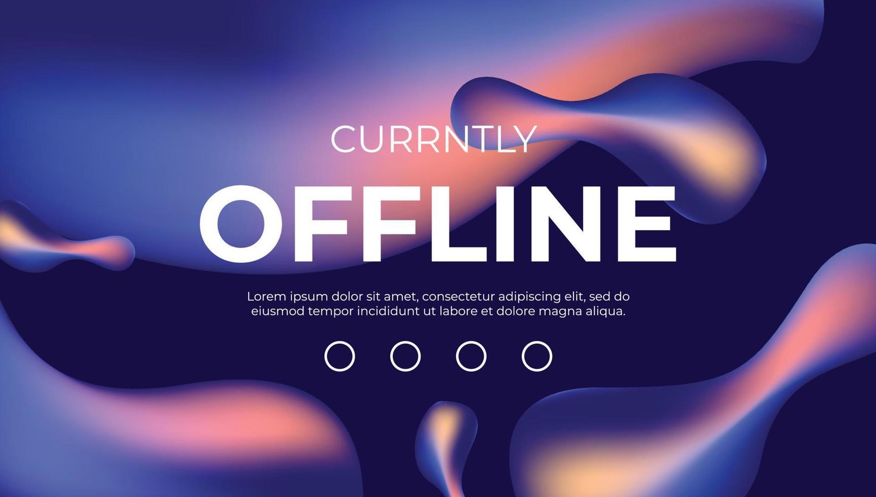 modello di vettore di sfondo banner twitch attualmente offline. sfondo geometrico liquido dal design moderno.