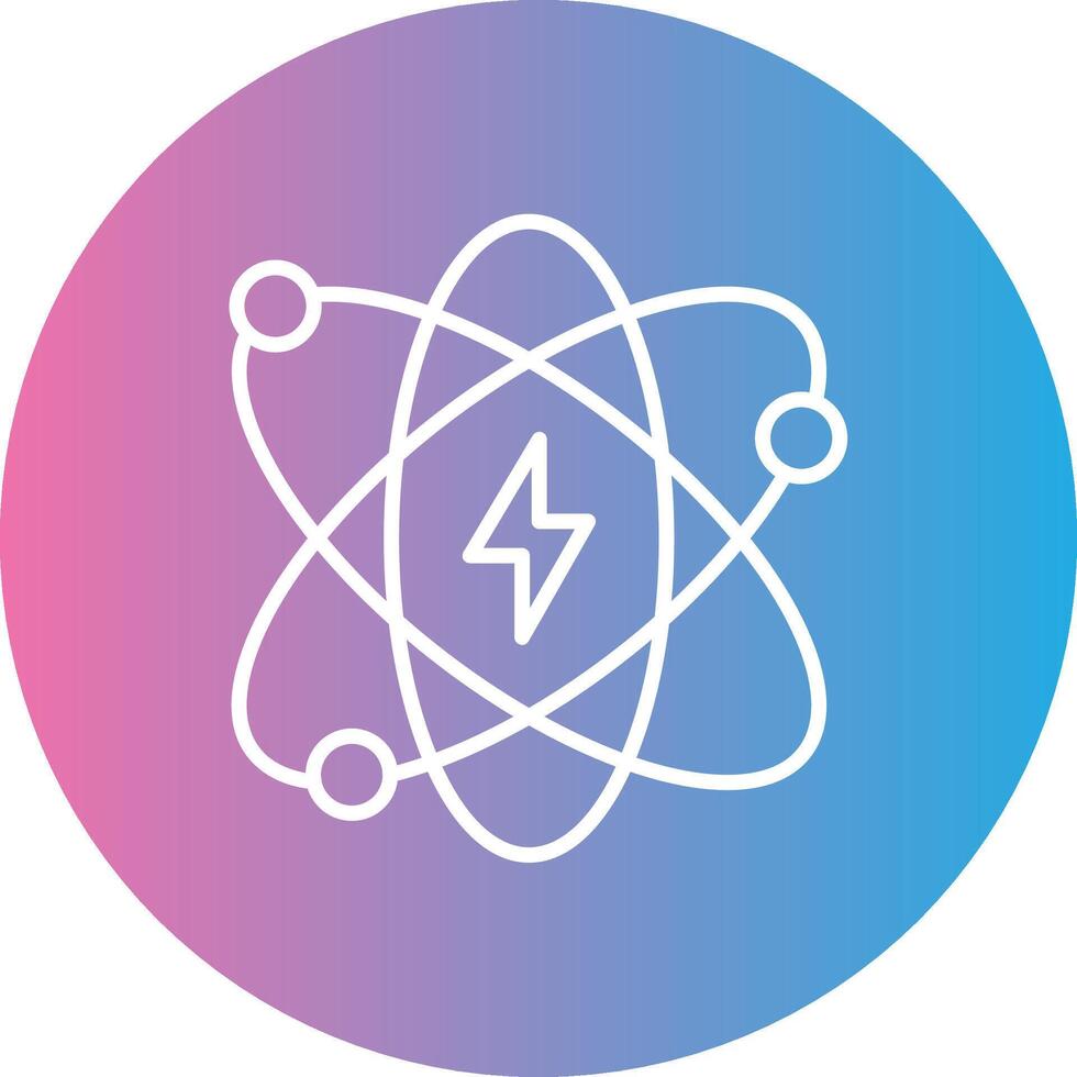 atomico energia linea pendenza cerchio icona vettore